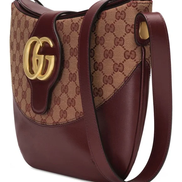 New Authentic Gucci Medium GG Canvas & Leather Shoulder Bag - Picture 4 of 12